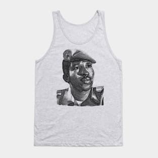 Thomas Sankara Silhouette - Socialist, Anti-Imperialist, Pan-African Tank Top